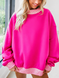 Preorder MOQ 5 pcs Each Thick Sweatshirts Hot Pink Mommy And Me Clothes