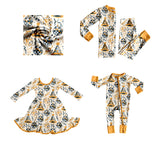 Preorder MOQ 5 pcs Each Style Happy New Year Gold Kids Matching Clothes