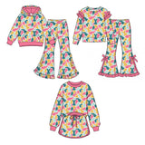 Preorder MOQ 5 pcs Each Style Easter Bunny Camo Ruffles Kids Matching Clothes