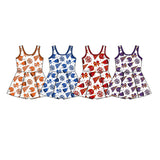 Preorder MOQ 5 pcs each style University Football Team Yoga Cheer Girl's Dress Onesie