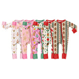 Preorder MOQ 5 pcs Each Style Christmas Baby Footie Sleepers Romper