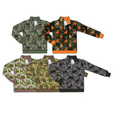 Preorder MOQ 5 pcs Hunting Camo Elk Kids Boys Zipper Pullover