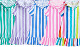 Preorder MOQ 5 pcs Each Style Colorful Stripe Summer Swimsuit Coverup Dress