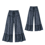 Preorder MOQ 5 pcs Each Leopard Yoga Mommy And Me Ruffles Wide Leg Pants