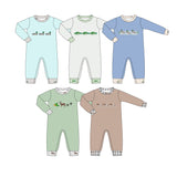 Preorder MOQ 5 pcs Each Style Hunting Dog Fish Mallard Ducks Baby Boys Romper