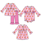 Preorder MOQ 5 Pcs Each Style Fall Pumpkin Bows Sister Girls Clothes