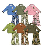 Preorder MOQ 5 Pcs Each Style Hunting Camo Elk Pullover Girls Outfits