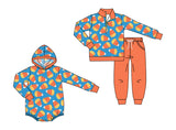 Preorder MOQ 5 pcs Each Style Halloween Candy Corn Kids Matching Clothes