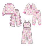 Preorder MOQ 5 pcs Each Style Easter Bunny Flower Bows Pink Kids Matching Clothes