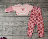 GLP0688 Mommy's little reindeer Jumpsuit 2 pcs Girl's Set