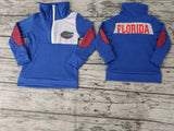MOQ 5 pcs Custom style FLORIDA Print Pullover Ziper Shirt Top Boy