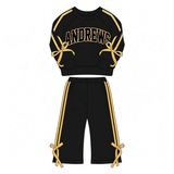 MOQ 5 pcs Custom Style School Team Stripe Girls Outfits