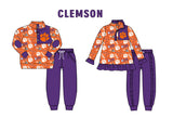 MOQ 8 Pcs Each Style Custom Style University team CLEMSON Matching Kids Clothing