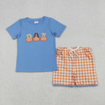 Embroidery Pumpkin Dog Kids Sibling Matching Clothes