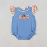 Embroidery Pumpkin Dog Kids Sibling Matching Clothes