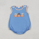 Embroidery Pumpkin Dog Kids Sibling Matching Clothes