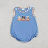 Embroidery Pumpkin Dog Kids Sibling Matching Clothes