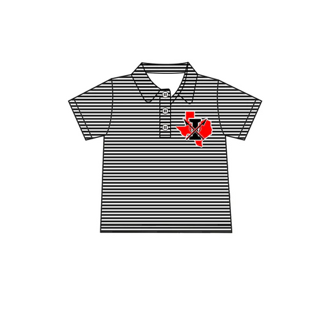 MOQ 5 pcs Custom Style Each Style Red Black Team Boy Polo Shirt Top
