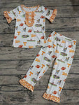 MOQ 3 pcs Custom Style Go Vols Girls Pajamas set