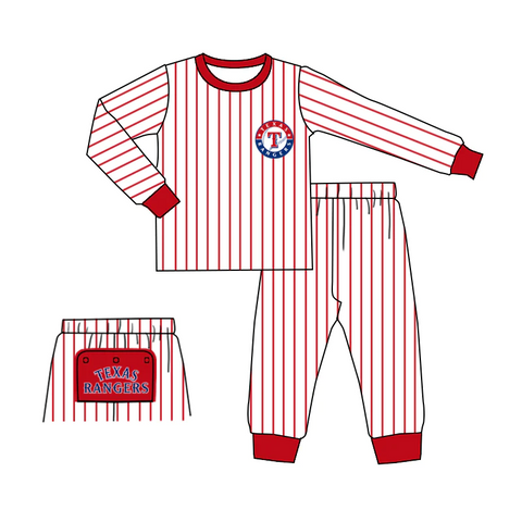 MOQ 8 pcs Custom Style TEXAS RANGERS Kids Pajamas