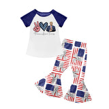 MOQ 3 pcs each style Custom Style Peace Love TRUMP Kids Clothing Styles