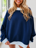 Preorder MOQ 5 pcs Each Thick Sweatshirts Dark Blue Mommy And Me Clothes