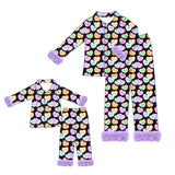 Preorder MOQ 5 pcs each Valentine's Day Love Feather Mommy And Me Pajamas Outfits（副本）