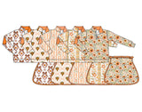 Preorder MOQ 5 pcs Autumn Flower Orange Pullover Girls Skorts Set