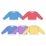 Preorder MOQ 5 pcs Each Style Colorful Stripe Yoga Kids Girls Long Sleeves Shirt