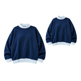 Preorder MOQ 5 pcs Each Thick Sweatshirts Dark Blue Mommy And Me Clothes