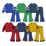 Preorder MOQ 5 pcs Each Color Solid Color Ruffles Girls Set-2026.8.20