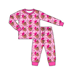 MOQ 3 pcs each style Custom Style TRUMP Pink Kids Pajamas Oufits