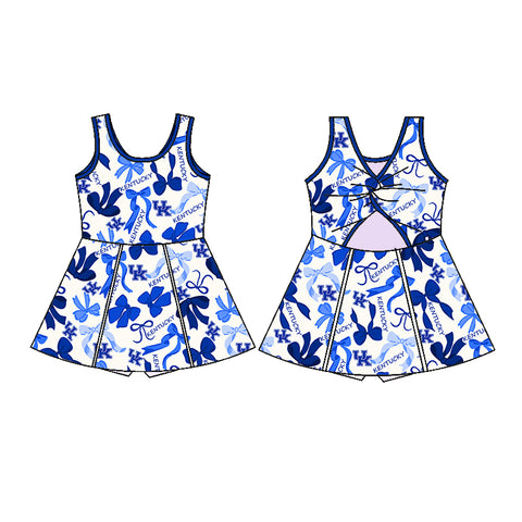 MOQ 8 Pcs Custom Style No MOQ UK Bows Team Shorts Liner Girls Dress