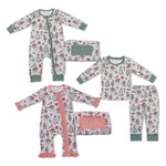 Western Santa Christmas Family Pajamas Sibling Matching Clothes