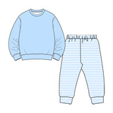 MOQ 5 pcs Custom Style Solid Color Stripe Colorful Girls Set