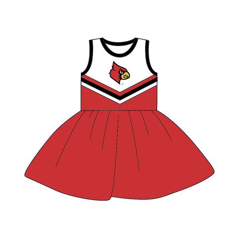 MOQ 8 pcs Custom Style CARDINALS Cheer Girl Dress