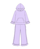 MOQ 5 pcs each Custom Style Solid Color Ruffles Girls Set
