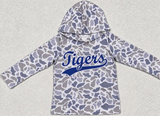 MOQ 5 pcs Each Custom Style School Team Camo Boys Men's Hoodie Pullover