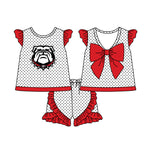 MOQ 5 pcs Custom Style University team Print Georgia Matching Kids Clothing