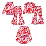 Preorder MOQ 5 pcs Each Style Valentine's Day Camo Ruffles Kids Matching Clothes