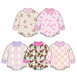 Preorder MOQ 5 pcs Each Style Easter Bunny Baby Girls Romper Kids Matching Clothes