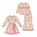 Preorder MOQ 5 pcs Each Style Valentine's Day Love Bows Kids Matching Clothes