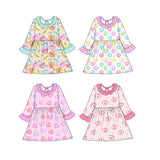 Preorder MOQ 5 pcs Each Style Valentine's Day Love Ruffles Girl‘s Dress-2026.8.28