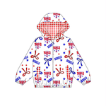 MOQ 8 pcs Custom Style REBELS Hoodie Kids Girls Zipper Coat