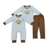 Embroidery Dog Love Kids Matching Clothes