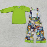 SALE 6 A18-16 Cartoon Overalls Outfits