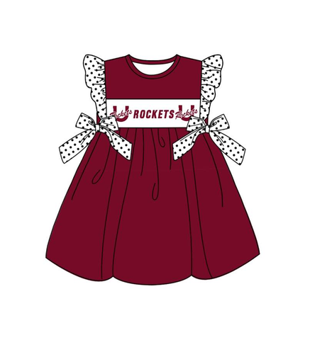 MOQ 8 pcs Custom Style No MOQ FALCONS Team Girl Dress
