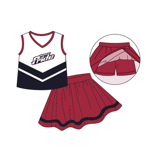 MOQ 8 pcs Custom Style Pride Cheer Girl Skirt Set