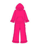 MOQ 5 pcs each Custom Style Solid Color Ruffles Girls Set