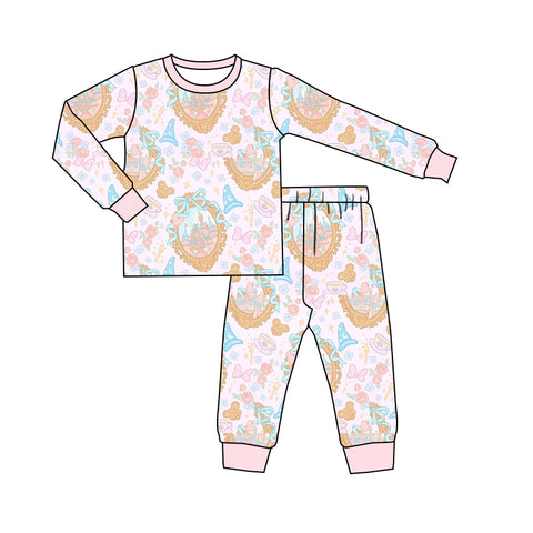 MOQ 8 pcs Custom Style Cartoon Kids Pajamas Set